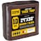 Core Tarps Heavy Duty Tarp, 50 ft L x 0.5 mm H x 24 ft W, 10 Mil, Brown/Black, Polyethylene CT-602-24X50 - alternate 1